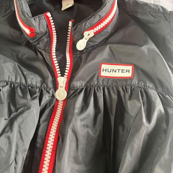 Hunter for Target Zip Front Packable Hood Drawstring Waist Mini Dress Nylon - Picture 3 of 5